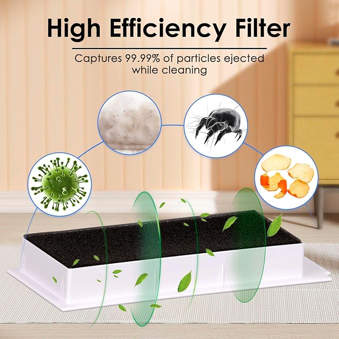 (8 Pack) N20 Plus Replacement Parts for ECOVACS DEEBOT N20 Plus/ N20 Pro Plus, for Yeedi C12 Plus, C12 Pro Plus Robot Vacuum, 1 Roller Brush, 2 Side Brushes, 3 HEPA Filters, 2 Mop Pads, Accessories