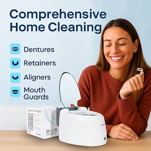 iSonic F3900 Ultrasonic Denture/Aligner/Retainer Cleaner for All Dental appliances (Machine Only)