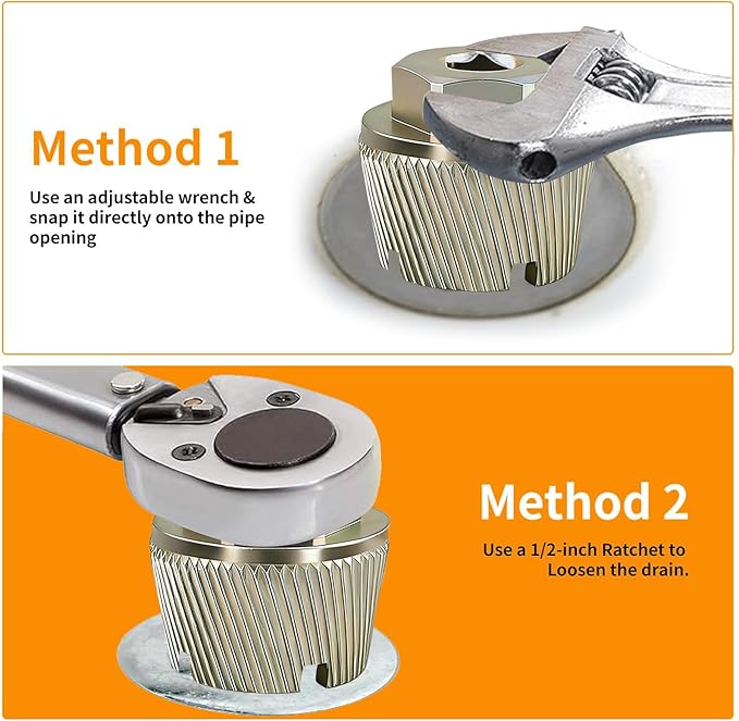 1.5"+1.75"Tub Drain Removal Tool, Bathtub Drain Extractor for The Old, Broken, Stubborn, Rusted Drain Tub Bathtub Stopper, Strong Grab Plumbing Tools