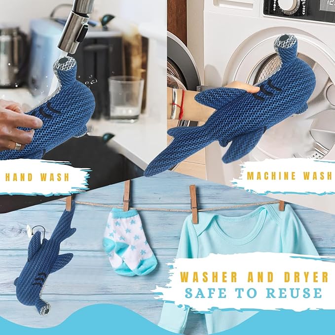 Hot Tub Scum Absorber, 2 pack Shark for Inside Surface Essential Hot Tub Accessories, Hot Tub Sponge for Scum Reusable Spa & Pool Cleaner, Hot Tub Oil Scum Absorber, Keeps Your Hot Tub Water Clean