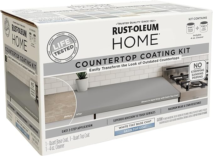 Rust-Oleum 384962 Home Countertop Coating Kit, Satin White