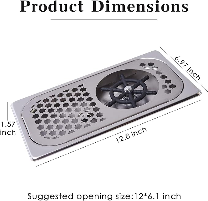 Commercial Stainless Steel Automatic Pitcher Rinser Cup Washer Perfect for Coffee Shops, Bars, and Beverage Venues (Silver)