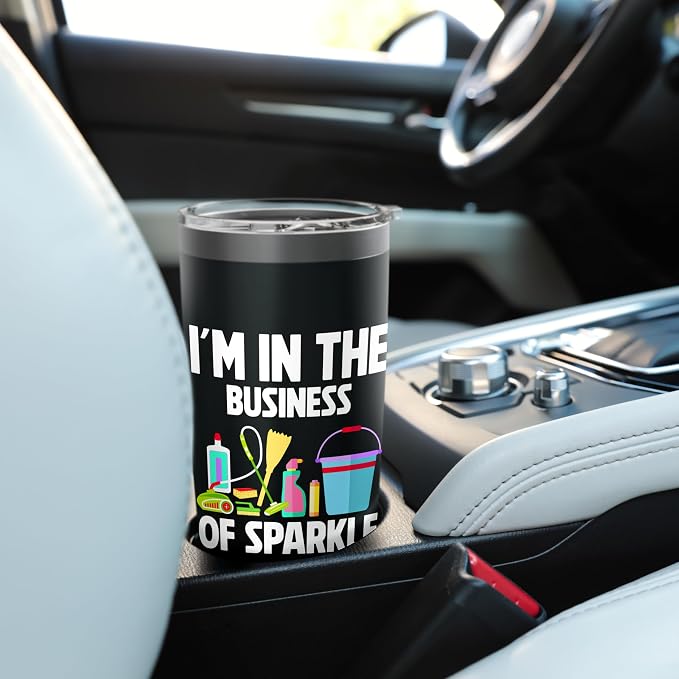 Im in the Business of Sparkle Cleaning Stainless Steel Insulated Tumbler