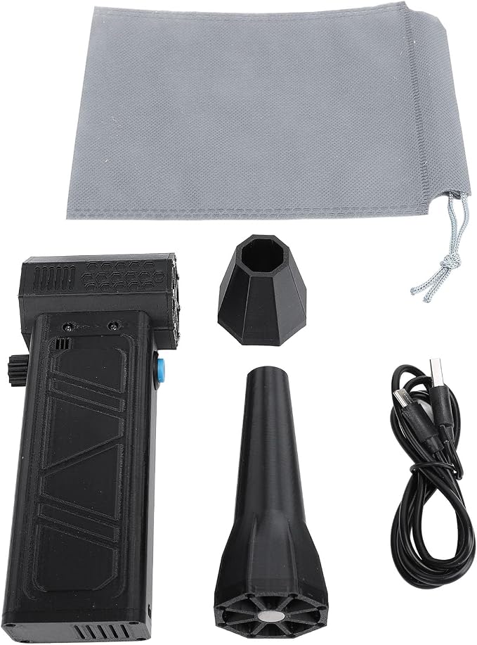 Fabater Electric Air Duster, Atomizer High Speed PETG Hand Turbo Fan 140000RPM Professional Outdoor Car (Black)