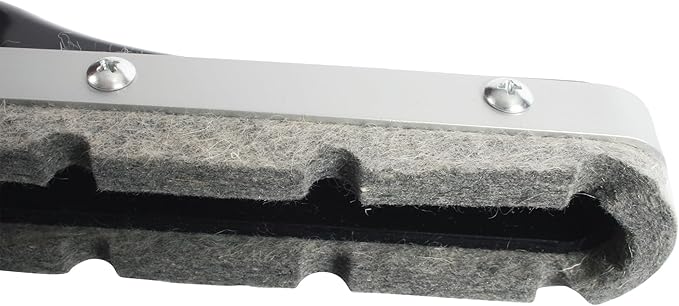 Cen-Tec Systems 94841 Commercial Scalloped Felt Hard Floor Vacuum Attachment with 2-Piece S-Wand, Aluminum