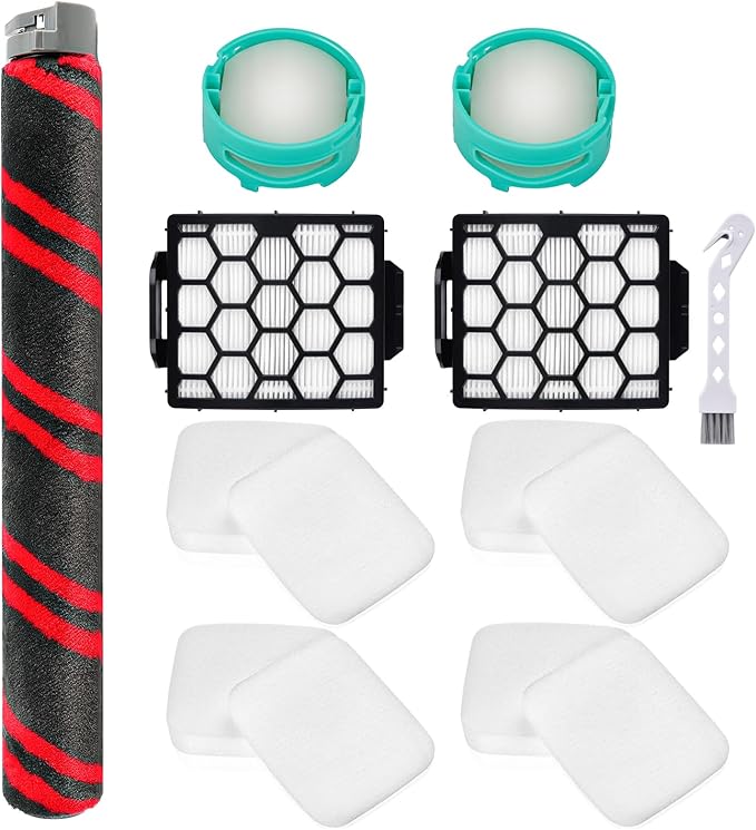 Filter Replacement Parts for Shark UV900 UV950 Pet Performance Lift-Away DuoClean PowerFins Upright Vacuum, 1 Brush +2 HEPA +4 Foam Felt Filters+2 Odor Neutralizer Cartridges, Part #XFFK602UKT, XHF320