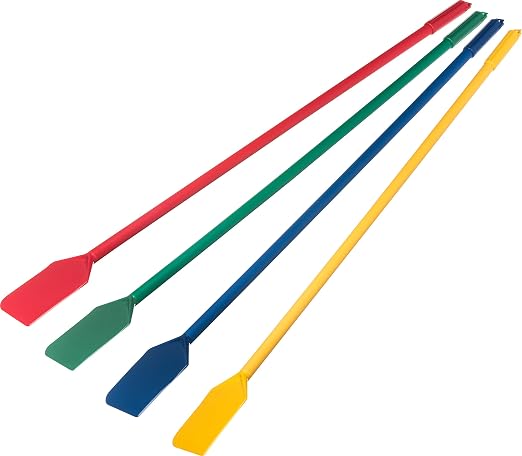 SPARTA 48" Nylon Paddle Scraper with 4.5" x 7.5" Contoured Blade, One-Piece Mixing Tool for Large Batch Cooking and Food Processing, Green (Pack of 6)