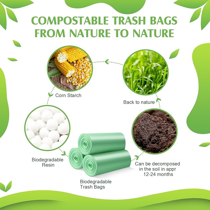 Zhanmai 60 Pcs 23 Gallon Trash Bags Large Portable Heavy Duty Garbage Bags Replacement Disposable Contractor Bags for Home Office Kitchen Camping Commercial Industrial Toilet Waste