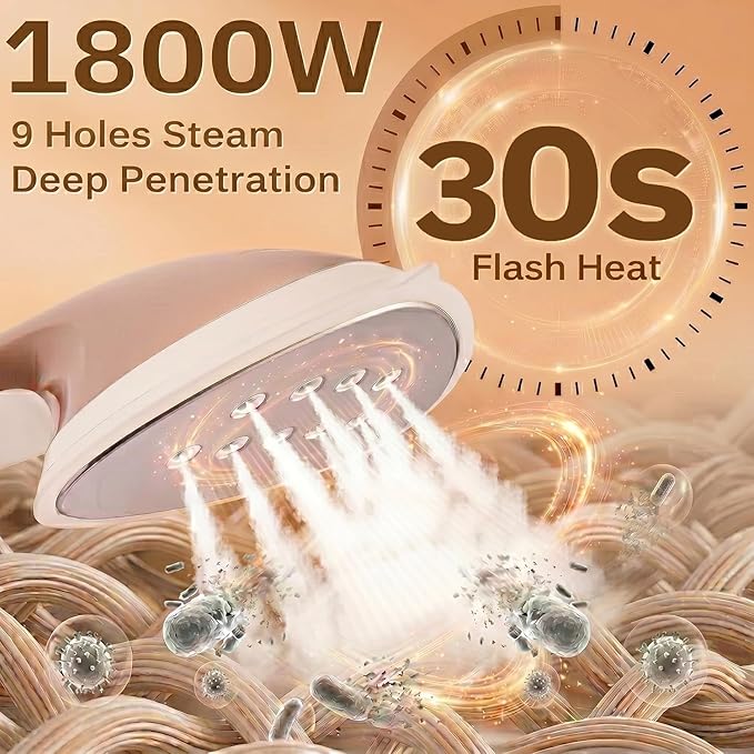 HAPAIS Steamer for Clothes,1800W Professional Clothes Steamer 360° Rotatable Ironing Board,30s Fast Heat, 2L Large Tank 60 Mins Steam, Garment Steamers for Suits, Wedding Dresses, Curtains, Cashmere