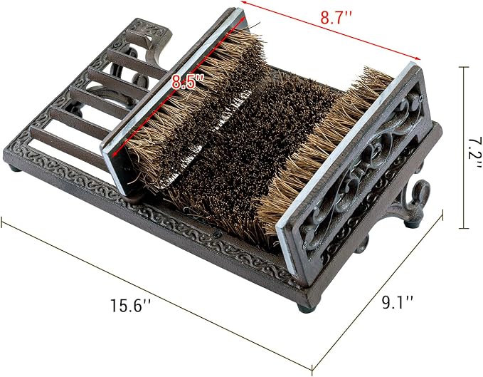 Boot Scraper Outdoor Shoe Brush with Flaps,Cleaning Heavy-Duty Shoe Cleaner and Boot Scrubber for Mud,Dirt, Snow,Durable Weather-Resistant Outdoor Shoe Cleaning Tool