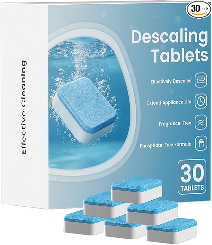 GVANIAMY Coffee Machine Descaling Tablets Compatible with Jura Automatic Coffee Centers Machines, High Efficiency Cleaning and Longer Life Span, 30 Count 100% Vegan, Carbon Neutral