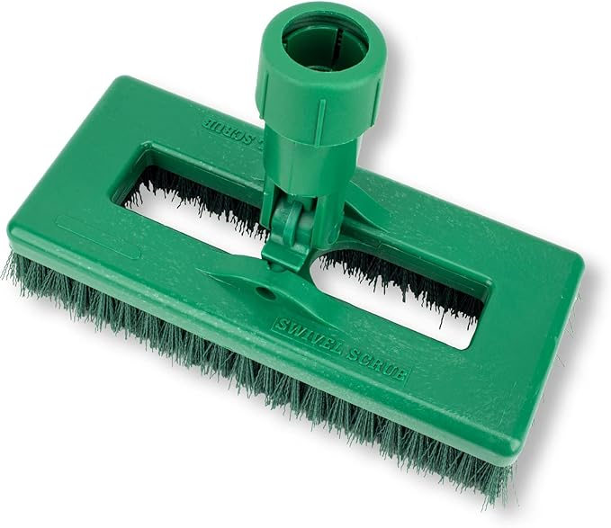 SPARTA 3638831EC05 Polyester Rectangle Scrub Brush, Floor Brush, Cleaning Brush With Swivel Head For Cleaning, 8 Inches, Green