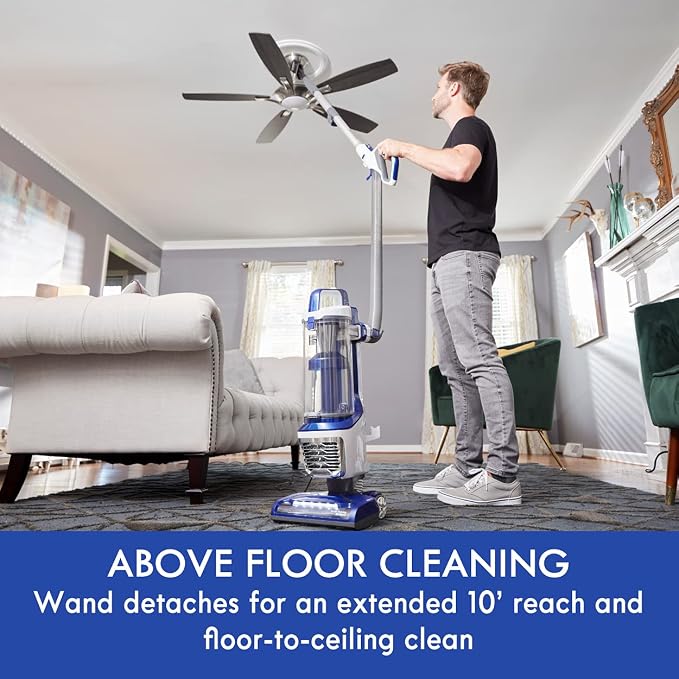 Kenmore DU5080 Bagless Upright Vacuum Lift Cleaner 2-Motor Power Suction with HEPA Filter, 3-in-1 Combination Tool, Pet Handi-Mate for Carpet, Hard Floor, 2 Liters, Navy