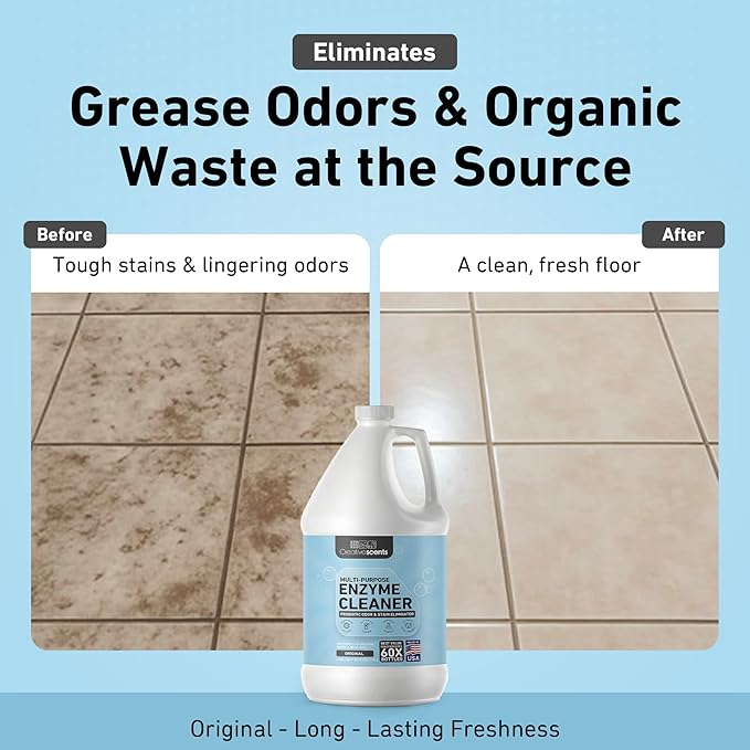 Creative Scents Multipurpose Enzyme Cleaner & Odor Remover | Super Concentrated for Floor, Carpet, Drain | Pet Urine Odor Eliminator | Enzyme Cleaner for Cat Urine & Dog Poop | 1 Gallon - Original
