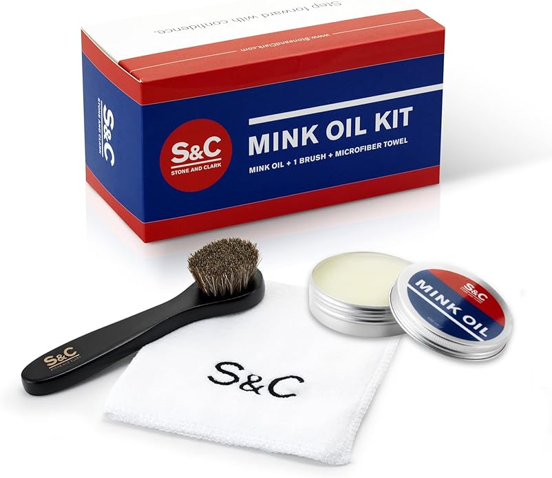 Stone and Clark Complete Shoe Care Set: Leather Boot Conditioner & Sneaker Cleaning Kit
