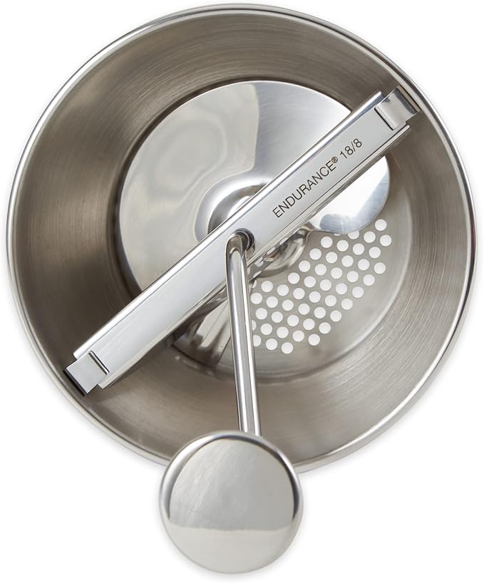 RSVP International Endurance Kitchen Tool Collection Stainless Steel Food Mill, Mini, 5.5" Diameter
