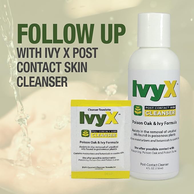 CoreTex Ivy X Pre-Contact Poison Ivy Wipes - Pack of 25 Single-Use Barrier Wipes to Help Prevent Itchy Rashes - Also Works on Poison Oak & Sumac Oils - Quick Dry & Chalk-Free Formula