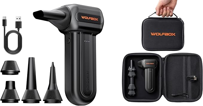 WOLFBOX MF60/70 Compressed Air Duster and Hard Carrying Case