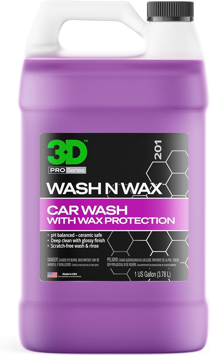 3D Bug Remover Wash N Wax – Complete Exterior Car Wash & Protection Kit – 16 oz Bug Remover + 1 Gallon Car Wash Soap