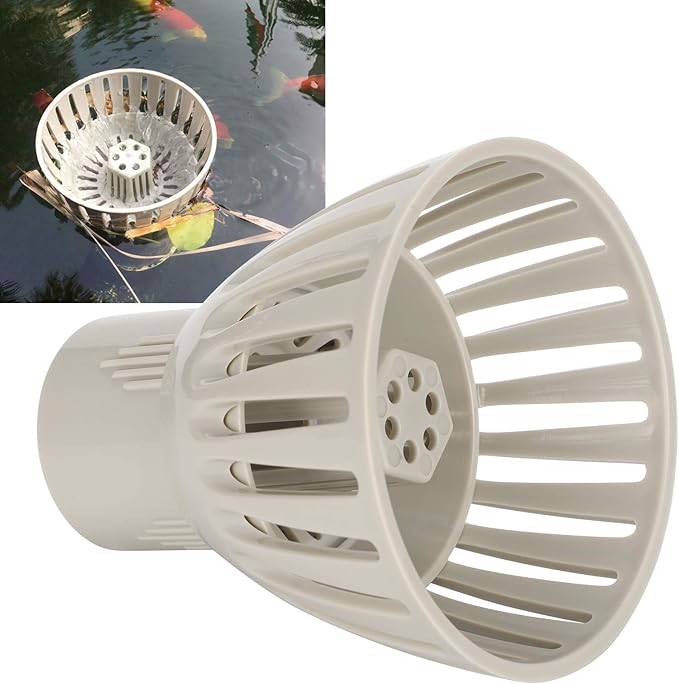 Pssopp Pool Skimmer Basket, Plastic Swimming Pool Strainer Pool Filter Debris Leaf Collector Pond Cleaning Tool Pool Supplies Skimmers(50MM)