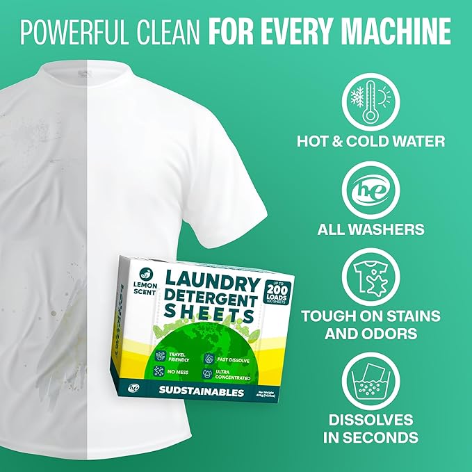 Fresh Linen, Lemon, and Lavender bundle 100 Sheet Laundry Detergent Sheets