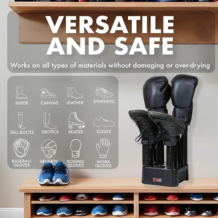 JobSite Boot Dryer - Mighty Dry with Heat Blower Fan - Fast Glove & Shoe Dryer - Helps Reduce Odor
