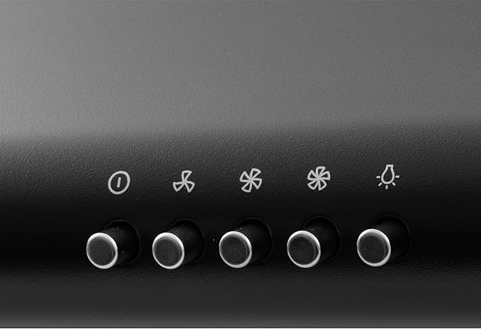 COSMO COS-5MU30-BK 30 in. Delta Collection Ducted Under Cabinet Range Hood, Button Controls, Reusable Filters, LED Lights in Matte Black