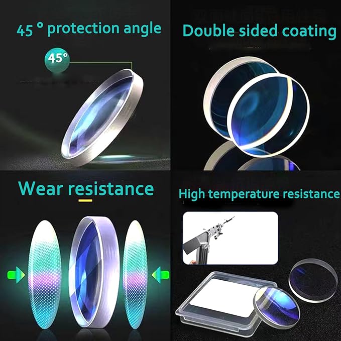 Laser Welding Lens Dia.20mm Focusing Lens,SUP23S/T,F150mm CT4.5,Cleaning Machine D20F150 Focus Lenses for Hand-held Welding Head (D20*4.5-F150)