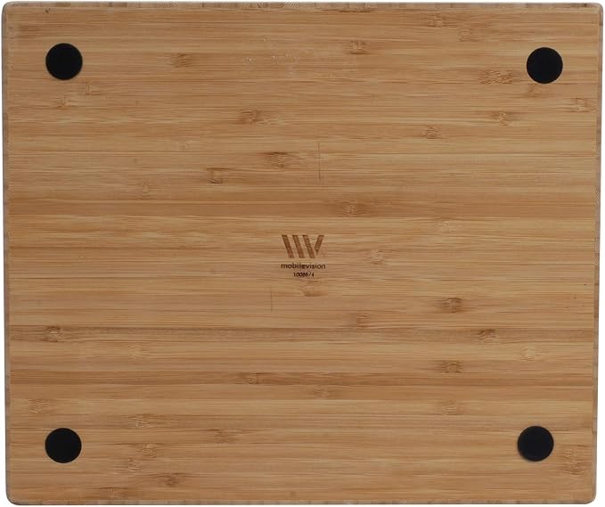 MobileVision Bamboo Multi-Purpose Caddy with Handle, 3 Sections, Sturdy Durable Carrier for Cleaning Supplies, Spray Bottles, Towels, Sponges and more