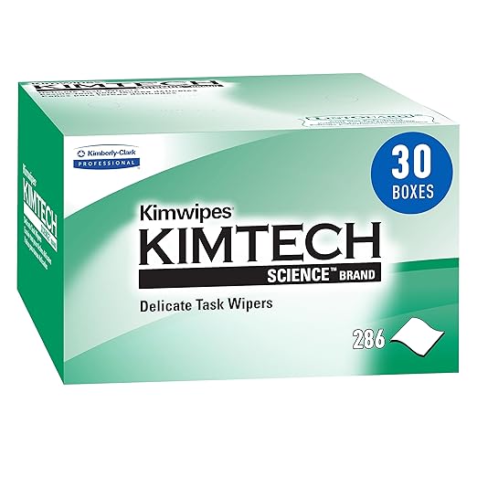 Kimtech Science™ Kimwipes® Delicate Task Wipes (34120), Pop-Up Box, White (286 Sheets/Box, 30 Boxes/Case, 8,580 Sheets/Case)