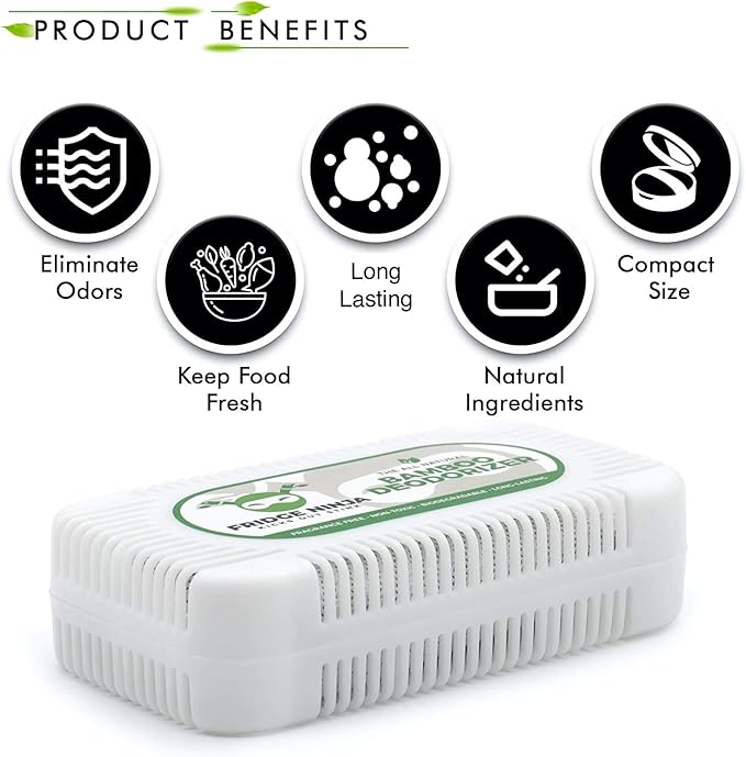 Refrigerator Deodorizer and Odor Eliminator (2 Pack) and Trash Can Deodorizer and Odor Eliminator (2 Pack)