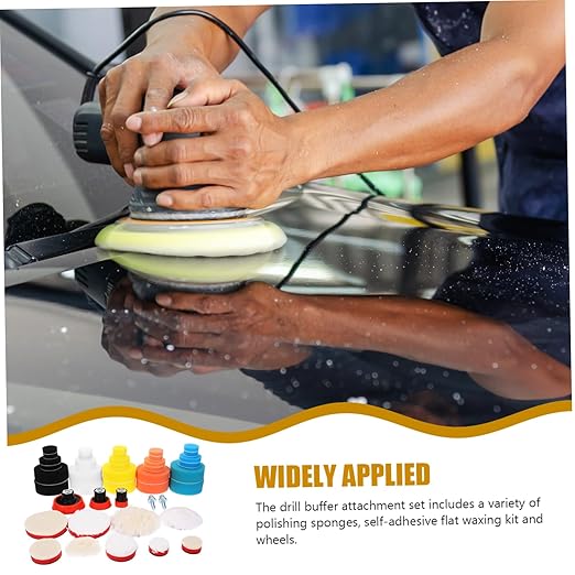 Gatuida 1set Car Polishing Sponge Pad Kit Self-Adhesive Buffing Pads for Waxing Cleaning and Furniture Care Versatile Tool for Auto Detailing and Scratch Repair
