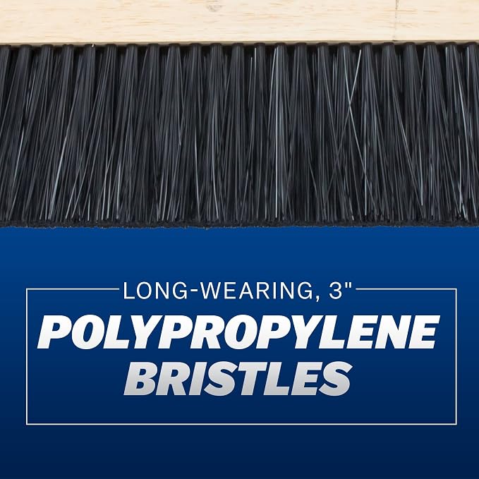 MARSHALLTOWN 24 Inch Polypropylene Concrete Broom, 1 3/4 Push Button Handle Adapter