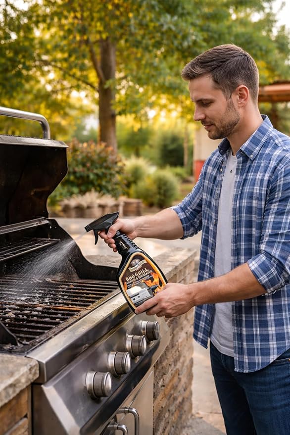 Parker & Bailey Ultimate Home & Outdoor Cleaning Bundle – Grill Cleaner & Degreaser, Granite & Stone Countertop Cleaner, Patio Furniture & Cushion Cleaner with UV Protectant – Kitchen, BBQ, Outdoor Su