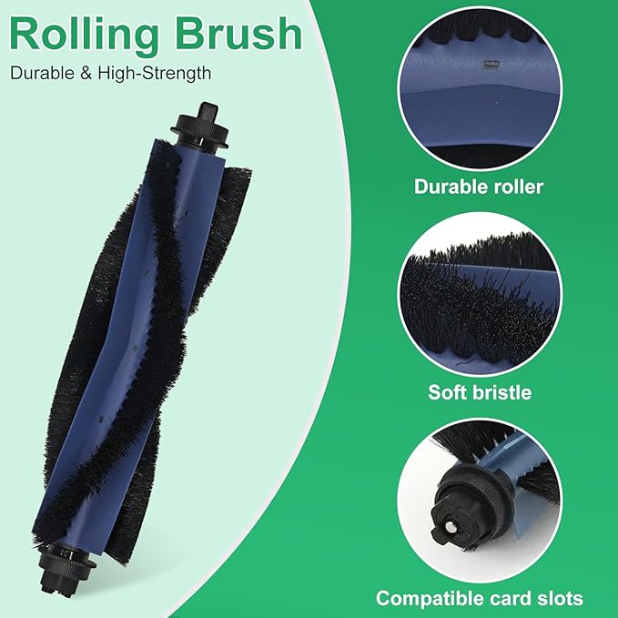 Pure Realm 34 Pack for eufy Vacuum Omni C20 Accessories Kit，2 Mainbrush 6 Filter 6 Dust Bag 6 mop pads 6 Sidebrush 1Cleaning Brush 1Screwdriver,6 Sachet