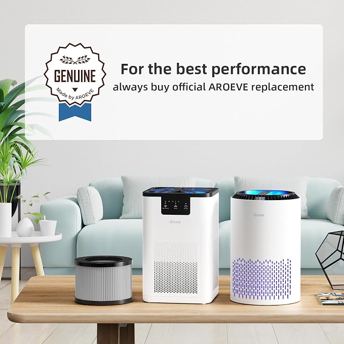 AROEVE Air Purifiers MK06 with 3 Filter(1 Basic Version & 2 Smoke Remove Version)