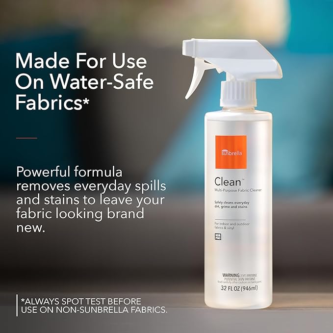Sunbrella Clean (32 fl oz) + Restore (32 fl oz) Bundle | Clean Multi-Purpose Upholstery Cleaner with Restore Fabric Protector Spray & Water Repellent