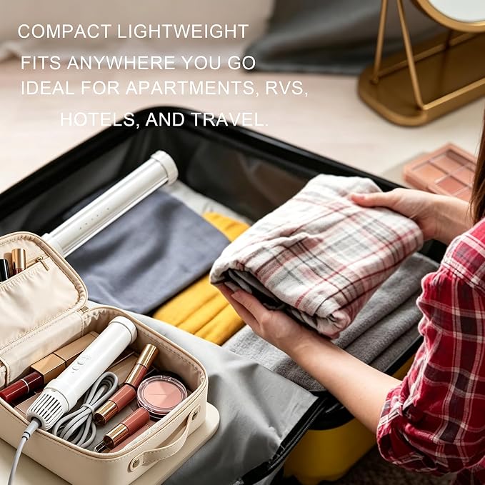 Golden Moon Mini High Speed Portable Clothes Dryer, Fast Warm Air Travel Clothes Dryer, Compact Portable Laundry Dryer Quick Drying Device for Travel Camping Apartment RV Dorm