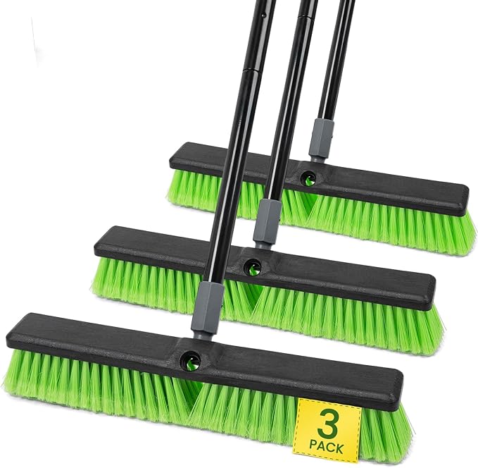 Dust pan and 18" Push Broom