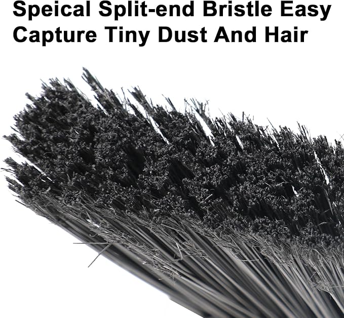 Heavy Duty Angle Broom 4 Pack - Yellow Broom for Outdoor & Indoor, Garage, Driveway, Sidewalk, Kitchen & More, Long Handle