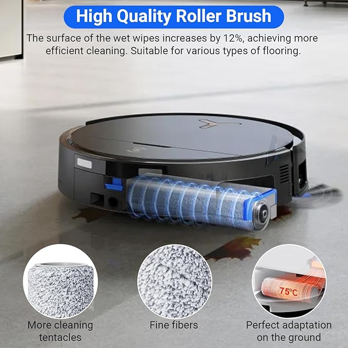 Pure Realm 23 PCS X9 Pro Omni Replacement Parts for Ecovacs Deebot X9 Pro Omni Vacuum Cleaner Parts with 1Roller Brush,2 Mop,4 HEAP,4 Dust Bags,4 Side Brushes,1 Screwdrivers,1 Clean Brush