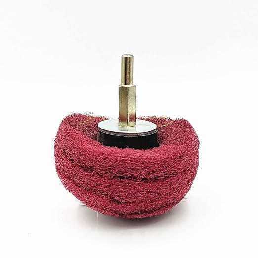 3PCS NonWoven Abrasive Buffing Wheels Polishing Wheel Drill Attachment Set, 3 Inch Scouring Pad Power Scrubber Cleaning Kit, Abrasive Wheel with 1/4" Shank for Polishing/Mirror/Stainless Steel 320Grit
