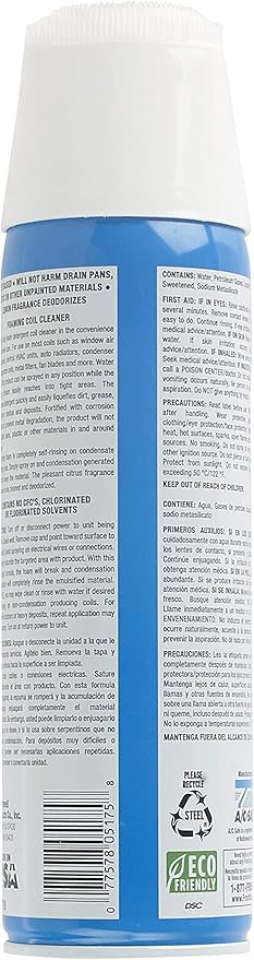 NU-Calgon 4171-75 Evap Foam No Rinse Evaporator Coil Cleaner, 18 oz. & Frost King ACF19 Foam Coil Cleaner, 19Oz, 19 Ounce