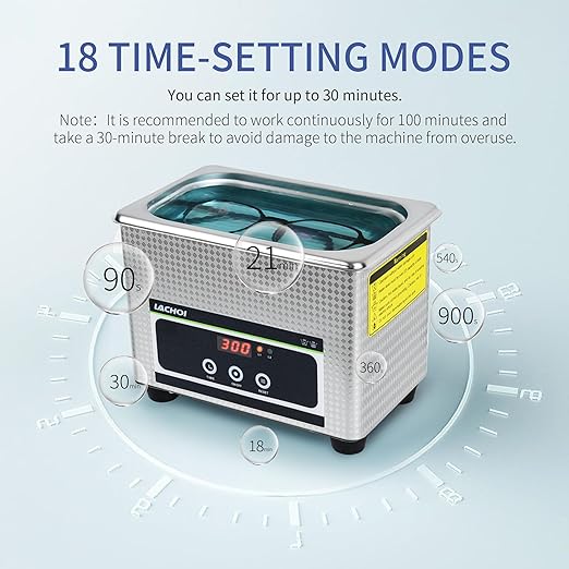 Ultrasonic Cleaner 800ml with Timer 40kHz Jewelry Cleaner Sonic Cleaner Digital Ultrasonic Parts Cleaner Machine for Jewelry Watch Ring Coin Diamond Jewelry Ultrasonic Machine
