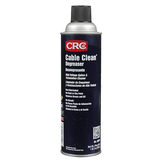 CRC Cable Clean High Voltage Splice Cleaner Plus Heavy Duty Liquid Degreaser, 18 oz Aerosol Can, Clear
