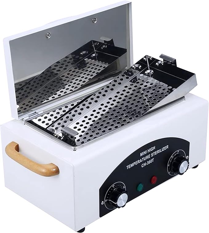 High Temperature Sterilizer Machine for Nail Tool Spa Pedicure tools Dry Heat Sterilizer Cabinet Salon Hairdressing Tool Equipment Sterilizer Tweezers