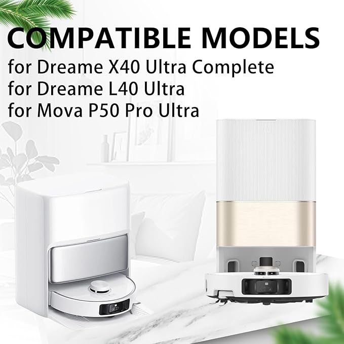 Accessoires for Dreame X40 Ultra Complete, L40 Ultra, for Mova P50 Pro Ultra Vacuum Cleaner, 2 Main Brushes, 4 Mop Pads, 4 Filters, 6 Dust Bags, 6 Side Brushes, for Mova P10 Pro Replacement 24 Pcs