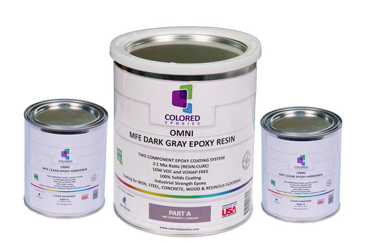 colored epoxies Dark Gray Epoxy Resin for Bar Tops, Table Tops, Wood, Concrete, Epoxy Art & Crafts 1.5 Gallon