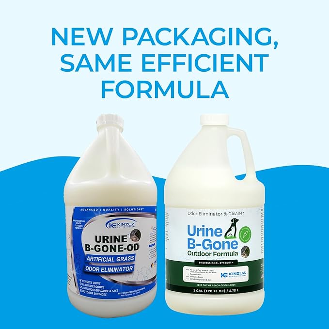 Urine B-Gone-OD Professional Pet Urine Enzyme Cleaner, Pet Yard Odor Eliminator for Artificial Grass, Concrete & More, 1 Gallon