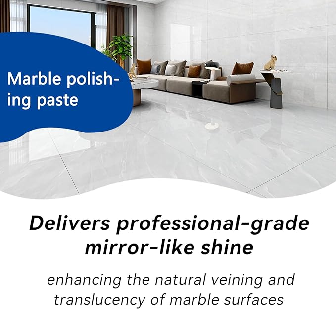 Marble Polishing Paste, Granite Cleaner Countertop, Marble Polish - Professional Polish Compound for Granite, Marble, Quartz & Stone | Restores Shine, Removes Scratches & Etch (10.OZ)